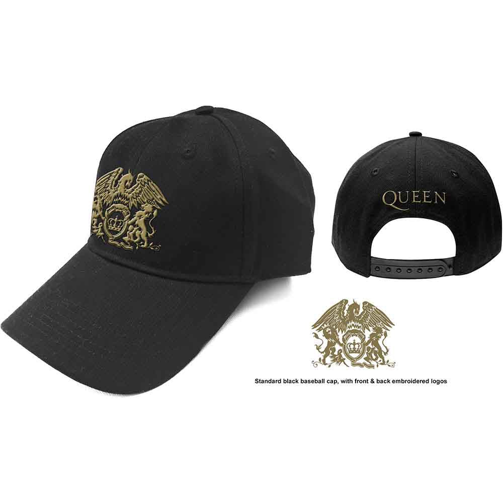 Queen | Gold Classic Crest - Hat Black