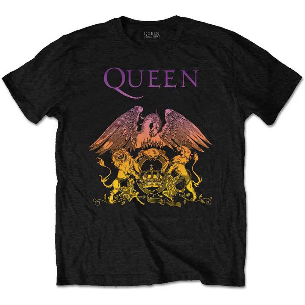 Queen | Gradient Crest - T-Shirt Black