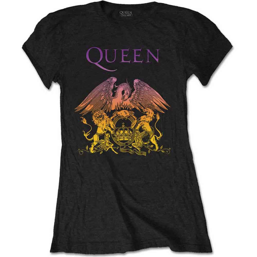 Queen | Gradient Crest - T-Shirt Black