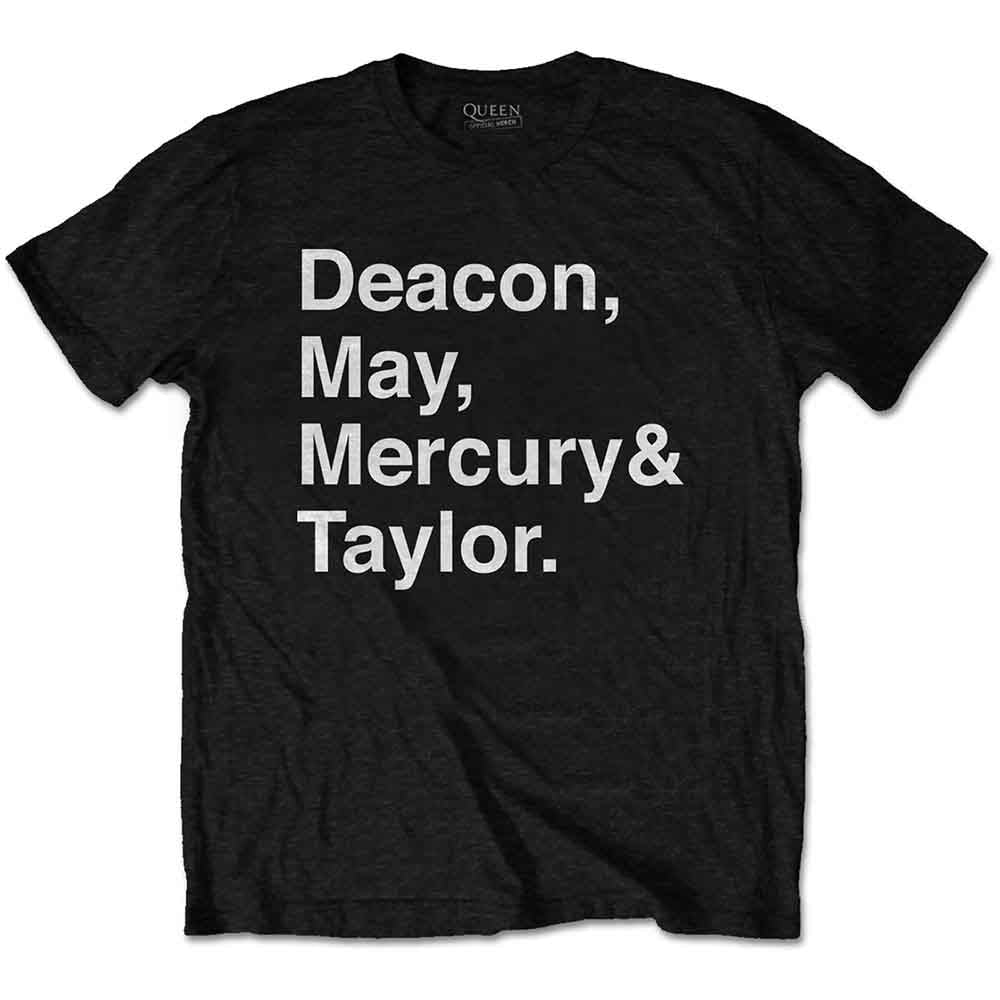 Queen | Helvetica Band - T-Shirt Black