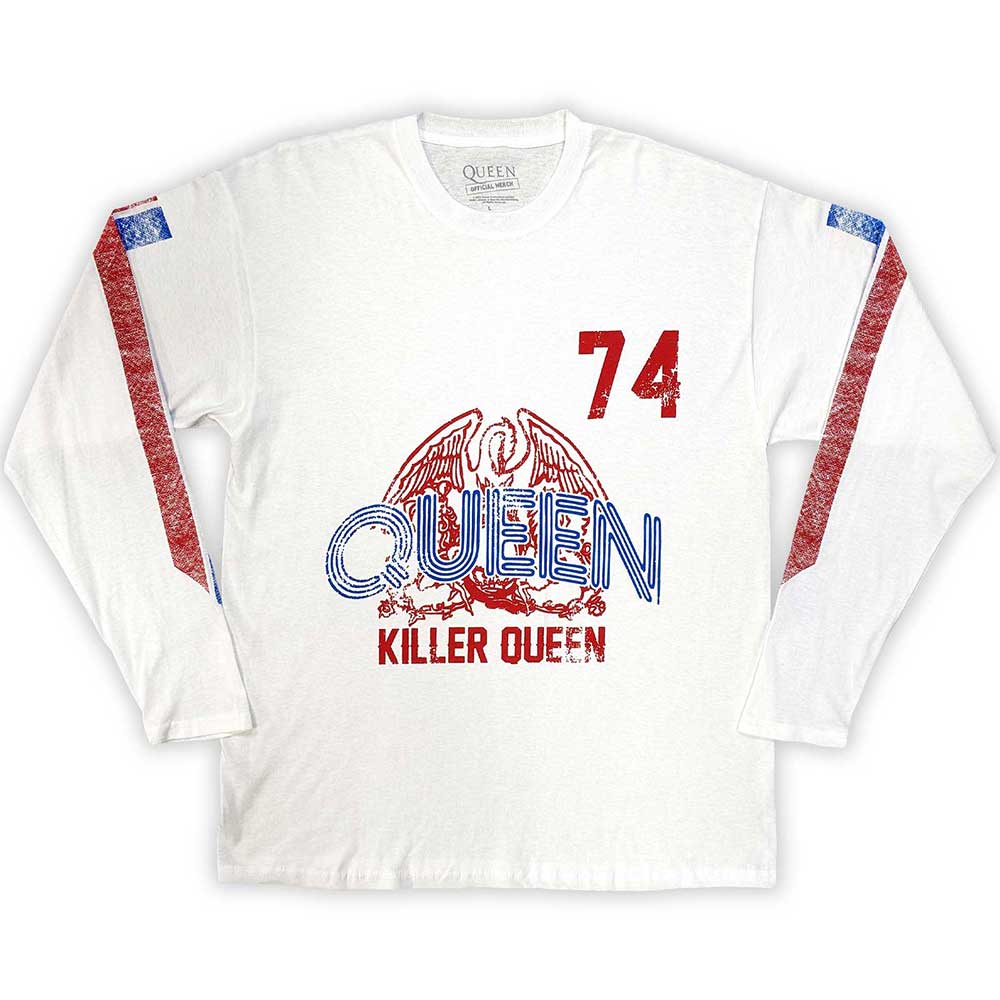 Queen | Killer Queen '74 Stripes - T-Shirt White