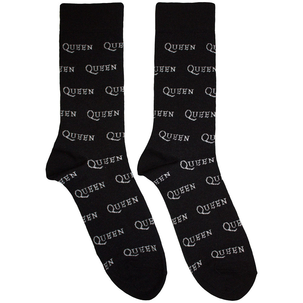 Queen | Logo Repeat Mono - Black