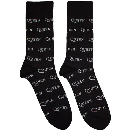 Queen | Logo Repeat Mono - Black