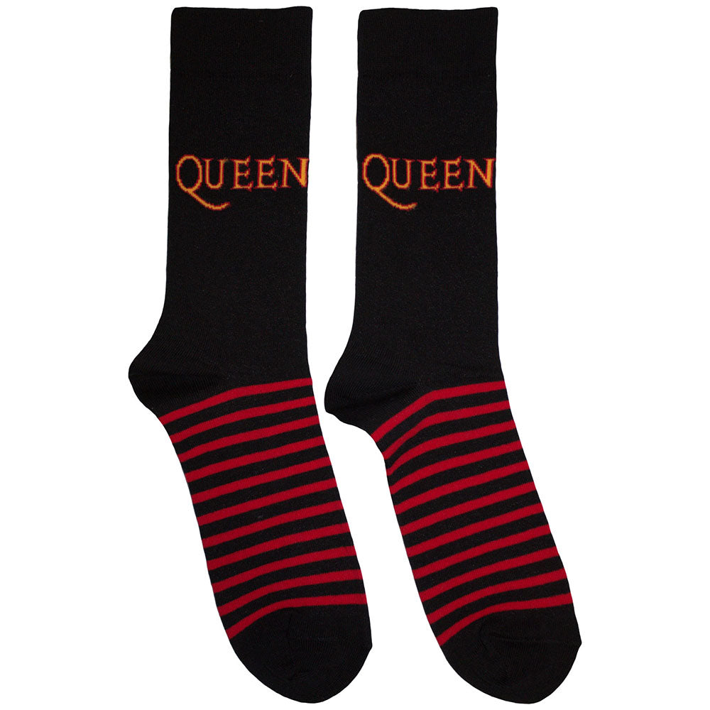 Queen | Logo & Stripes - Black