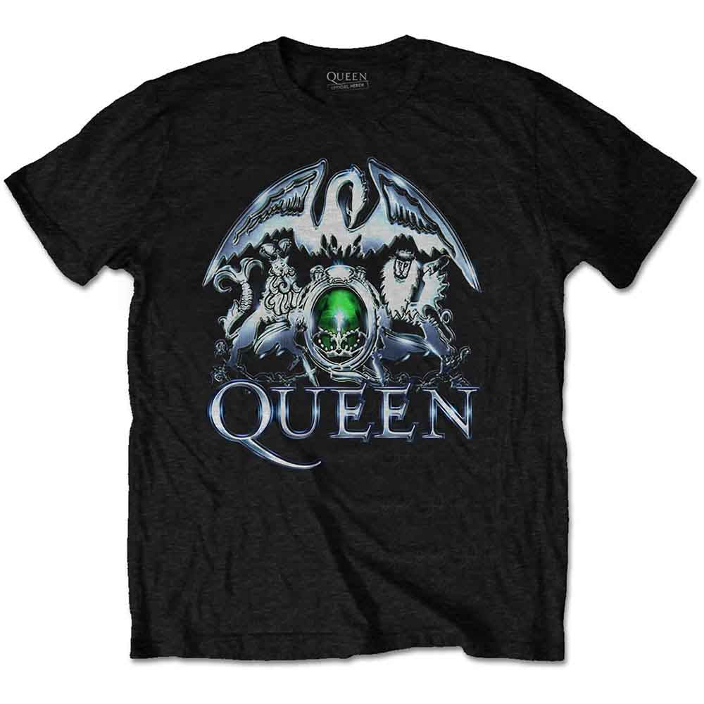 Queen | Metal Crest - T-Shirt Black