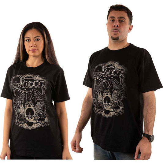 Queen | Ornate Crest - T-Shirt Black