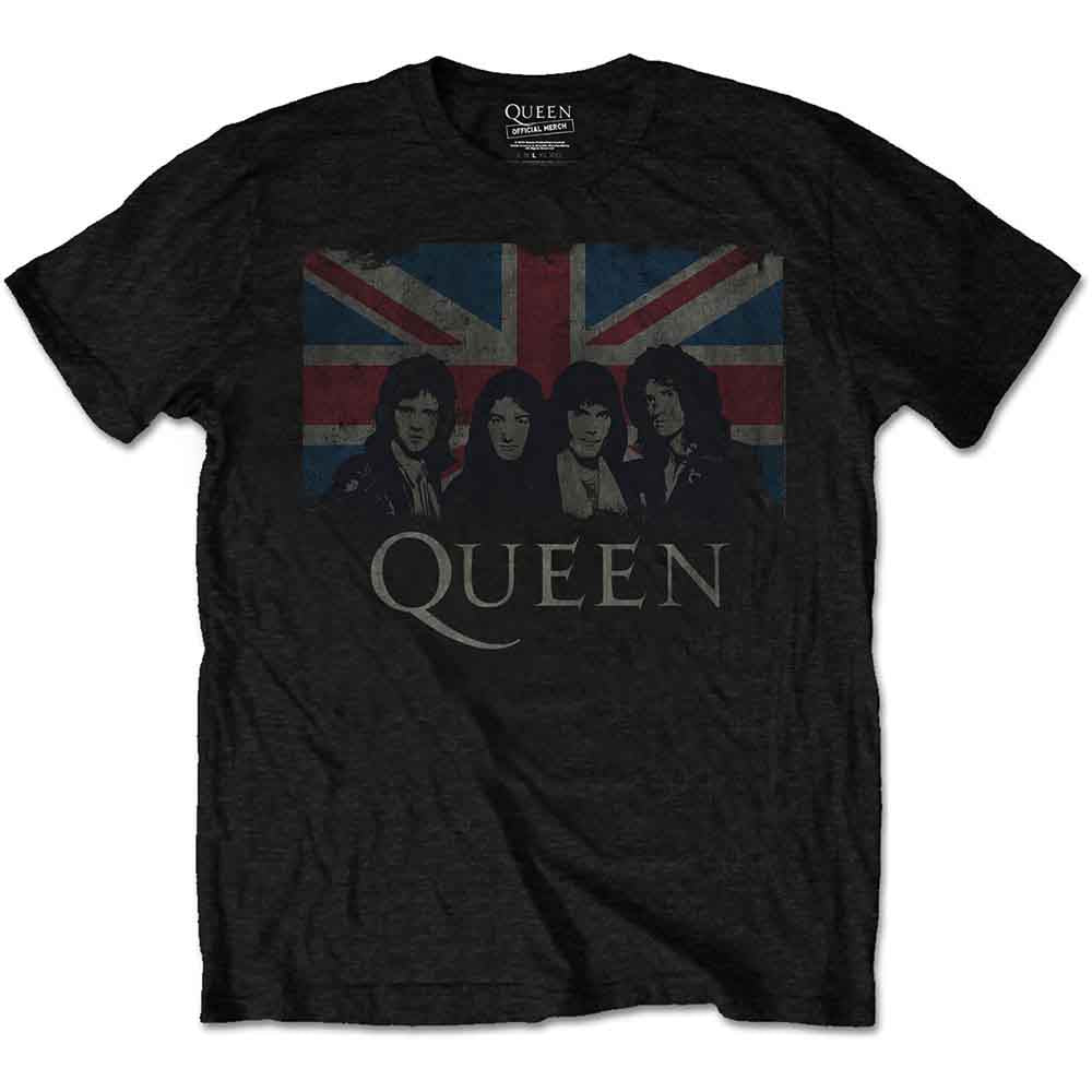 Queen | Vintage Union Jack - T-Shirt Black