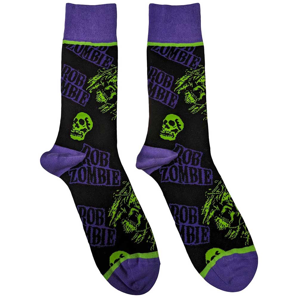 Rob Zombie | Skull Face Green/Purple - Black