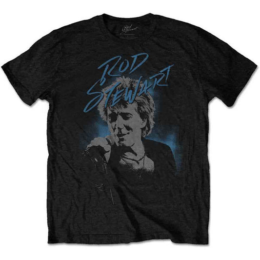 Rod Stewart | Scribble Photo - T-Shirt Black