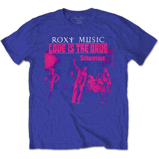 Roxy Music | Love Is The Drug - T-Shirt Blue
