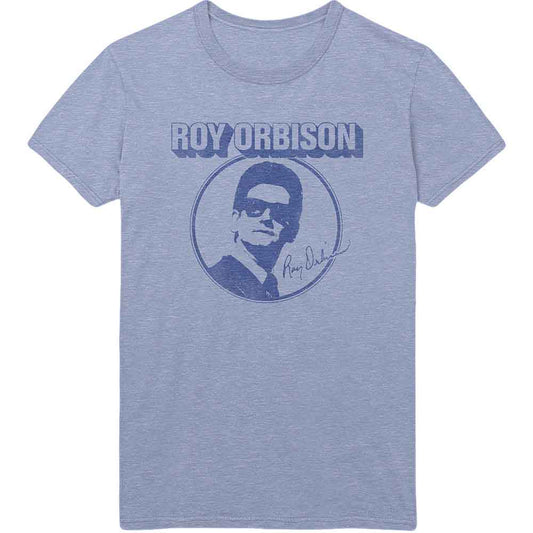 Roy Orbison | Photo Circle - T-Shirt Blue