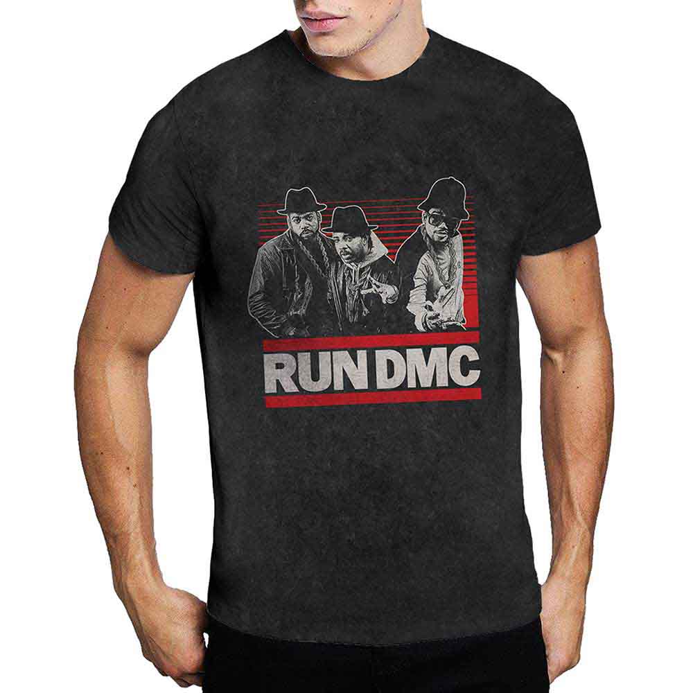 Run Dmc | Gradient Bars - T-Shirt Black