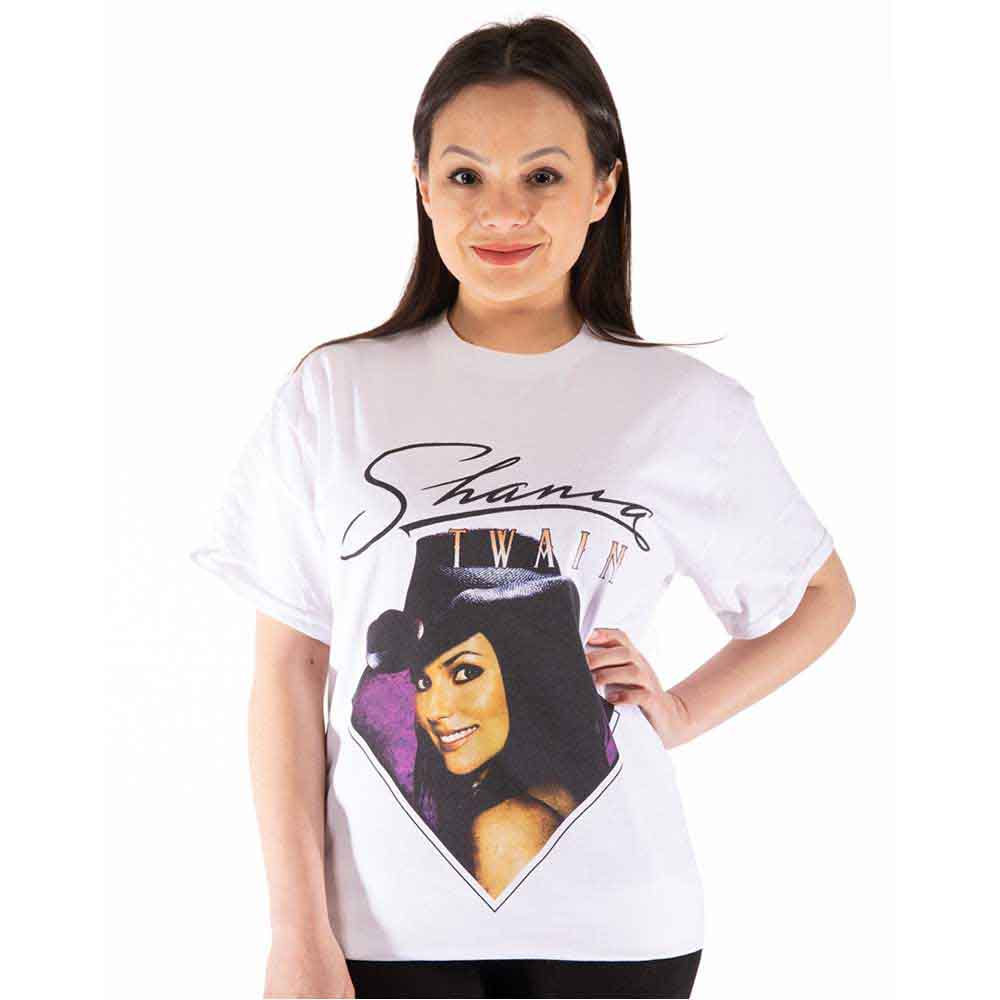 Shania Twain | Purple Photo - T-Shirt White