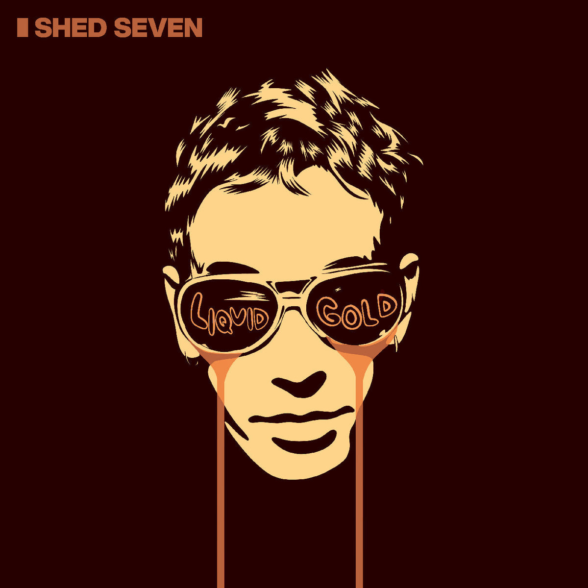 Shed Seven | Liquid Gold [Red/Black Marble Vinyl] - Vinyl