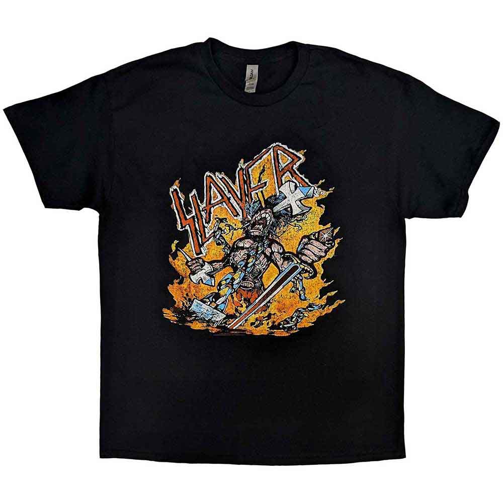 SLAYER | Cartoon Flames - T-Shirt Black