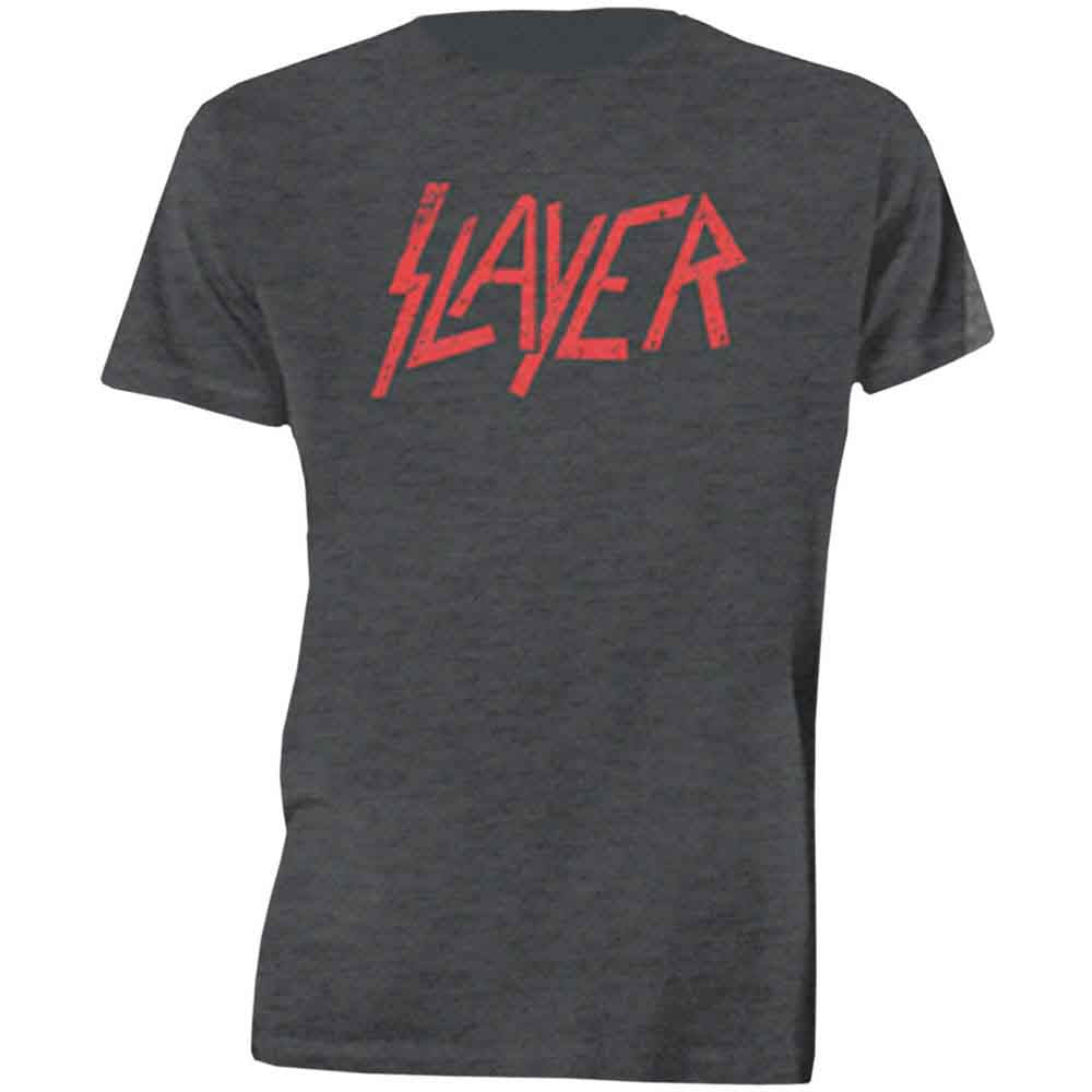 SLAYER | Distressed Logo - T-Shirt Grey