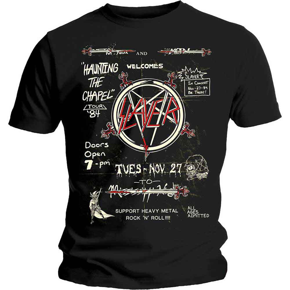 SLAYER | Haunting 84 Flier - T-Shirt Black