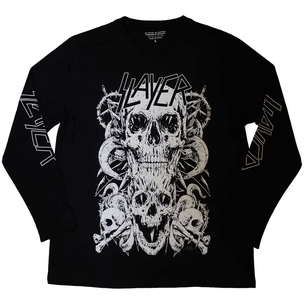 SLAYER | White Skulls - T-Shirt Black