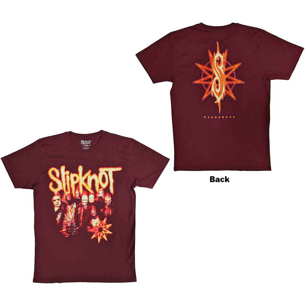 Slipknot | The End So Far Group Photo Tribal S Nonogram - T-Shirt Red