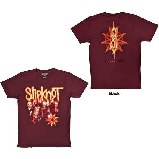 Slipknot | The End So Far Group Photo Tribal S Nonogram - T-Shirt Red