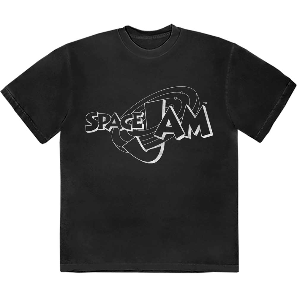 Space Jam | Retro B&W Logo - T-Shirt Black