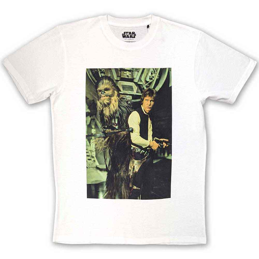 Star Wars | Chewbacca & Han Stare - T-Shirt White