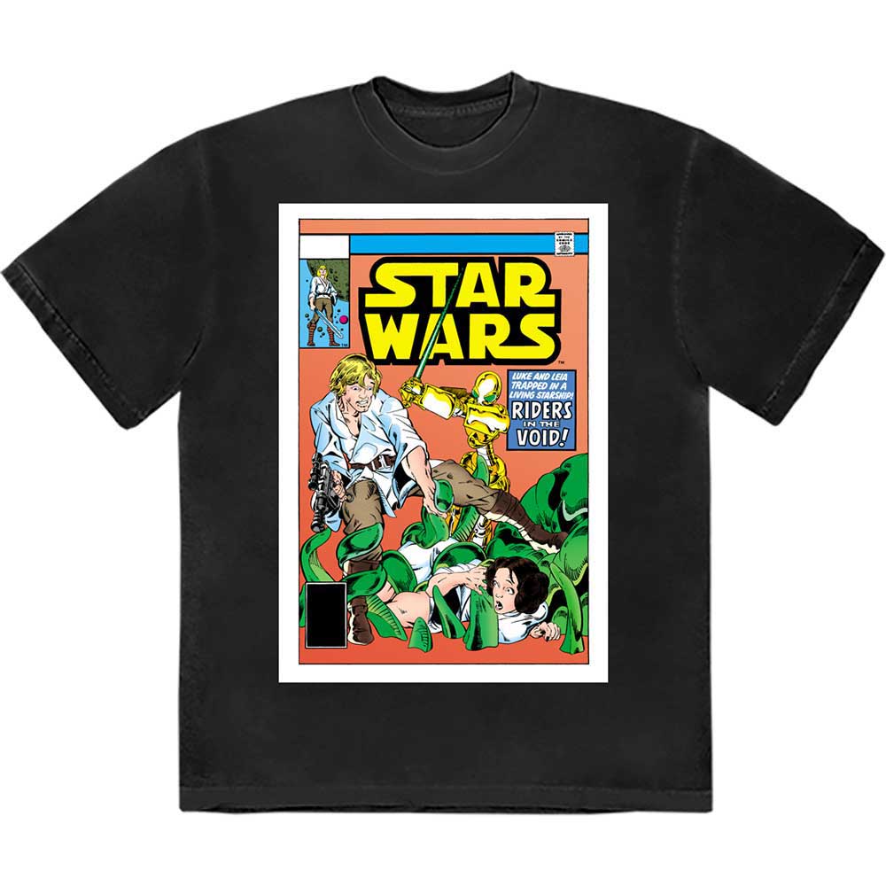 Star Wars | Luke & Leia Comic Cover - T-Shirt Black