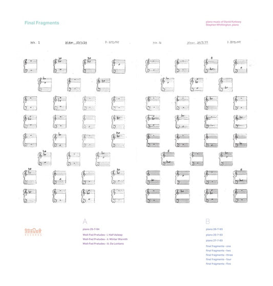 STEPHEN WHITTINGTON | Final Fragments - Piano Music of David Kotlowy - Vinyl