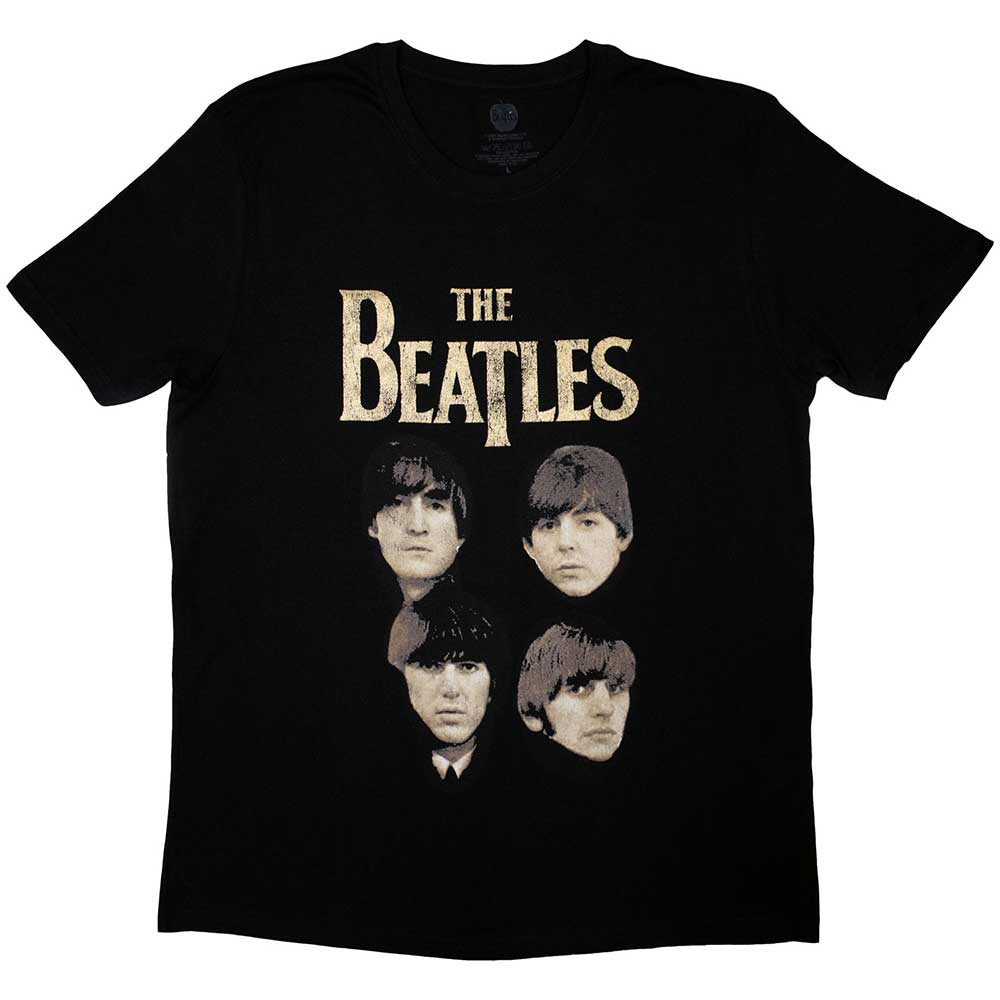 The Beatles | 4 Heads - T-Shirt Black