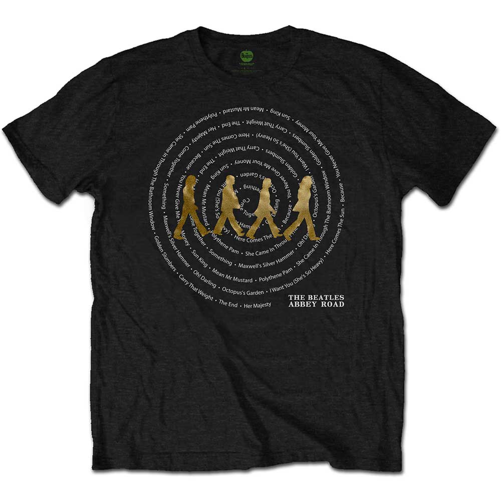 The Beatles | Abbey Road Songs Swirl - T-Shirt Black