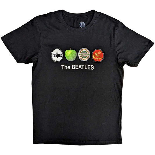 The Beatles | Apple & Drums - T-Shirt Black
