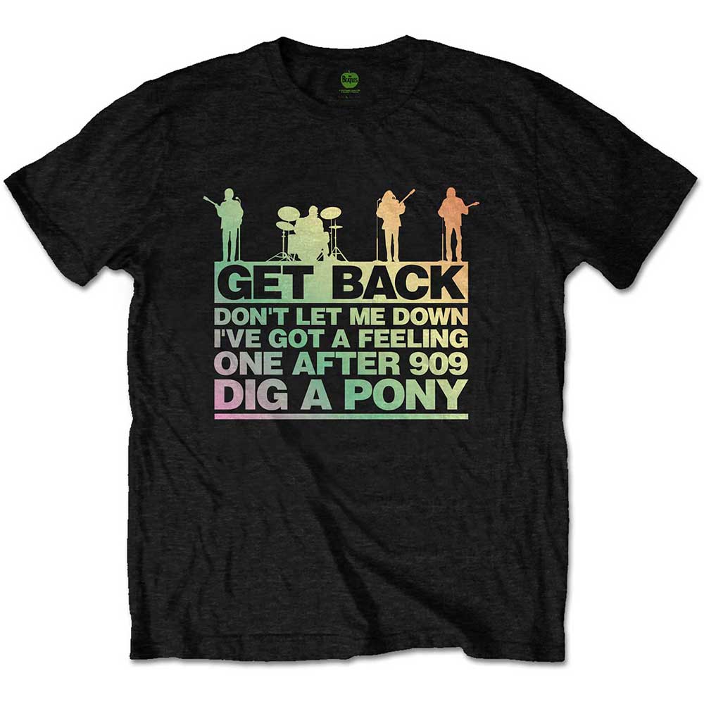 The Beatles | Get Back Gradient - T-Shirt Black