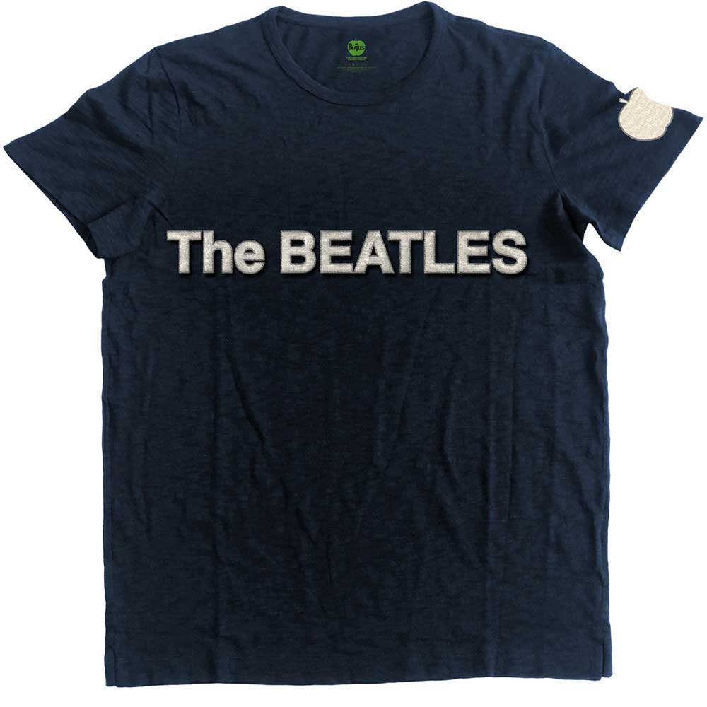 The Beatles | Logo & Apple - T-Shirt Blue