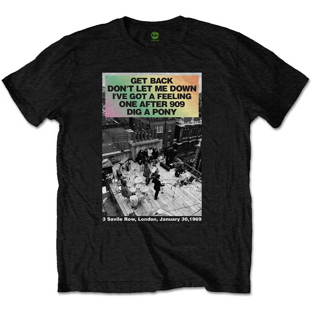 The Beatles | Rooftop Songs Gradient - T-Shirt Black
