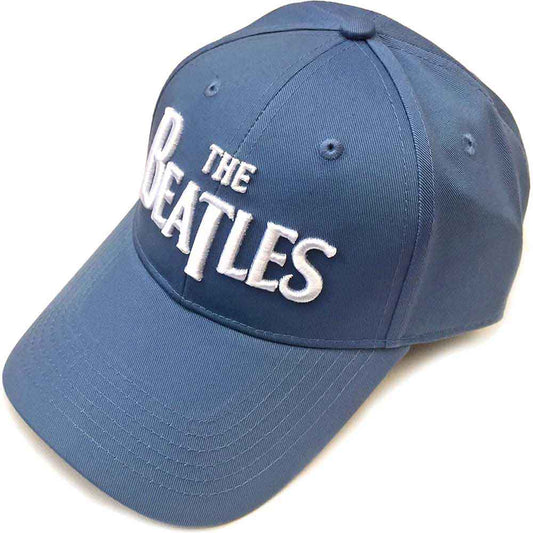 The Beatles | White Drop T Logo - Hat Blue