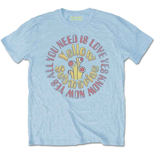 The Beatles | Yellow Submarine AYNIL Circle Vintage - T-Shirt Blue
