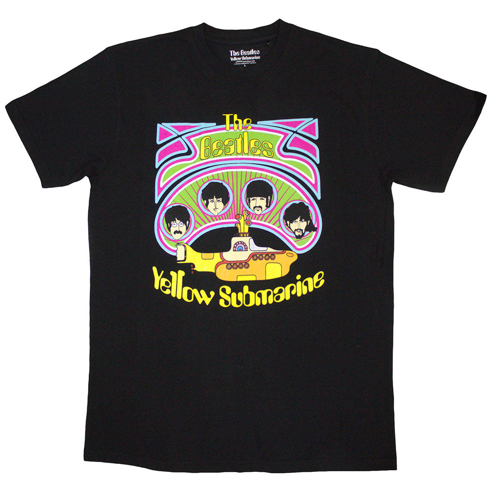 The Beatles | Yellow Submarine Heads in Circles v2 - Black