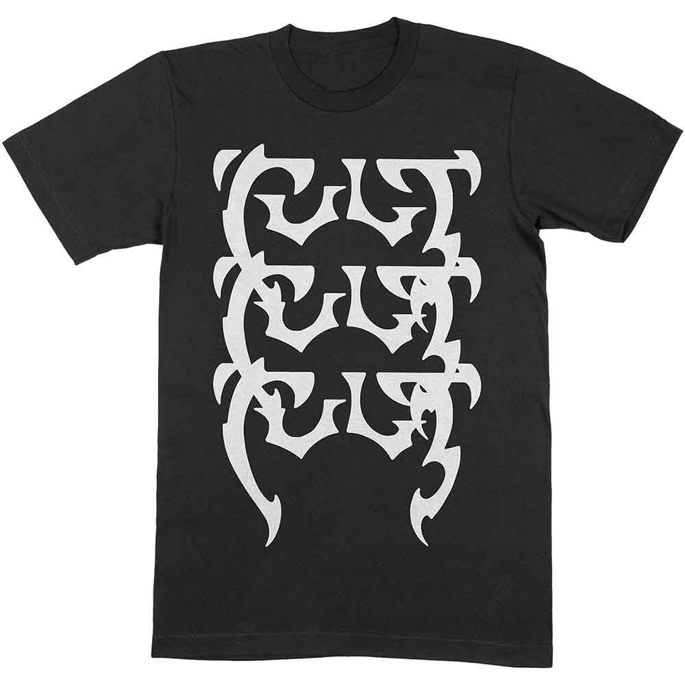 The Cult | Repeating Logo - T-Shirt Black