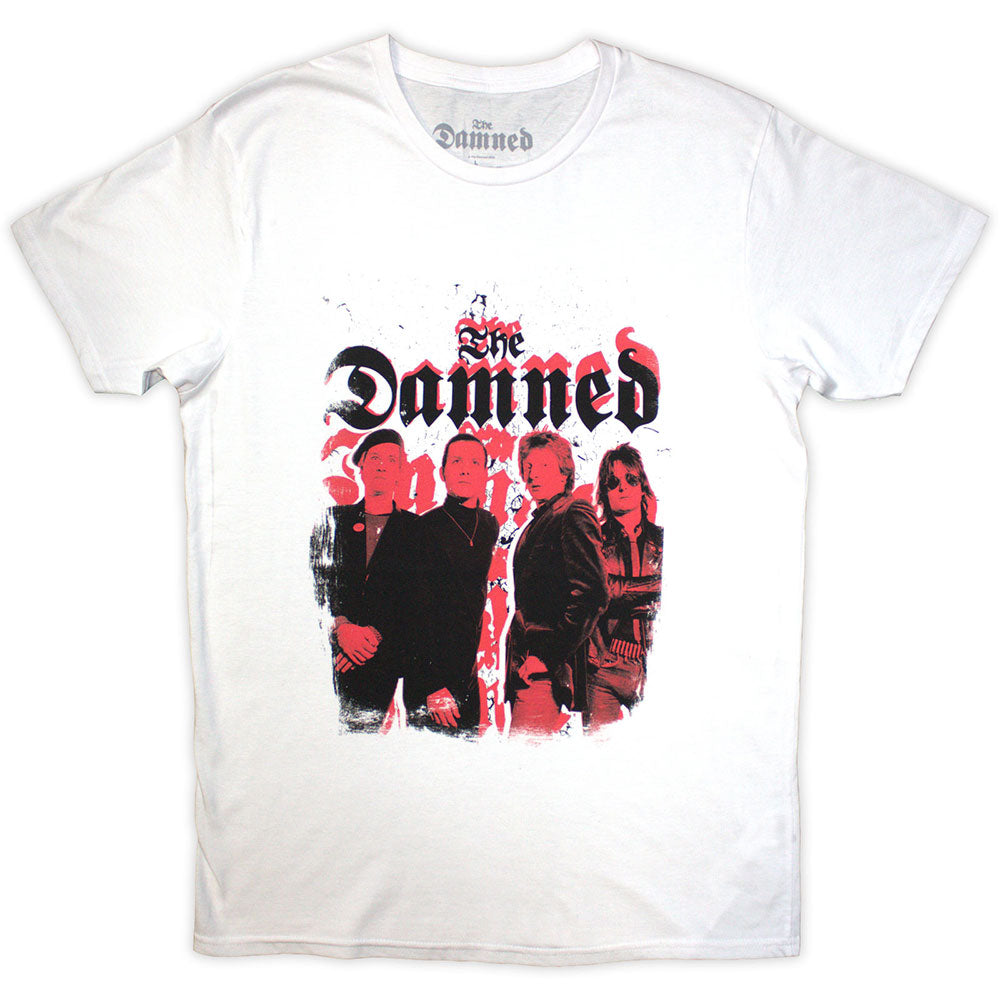 The Damned | Repeat Logo Photo - White