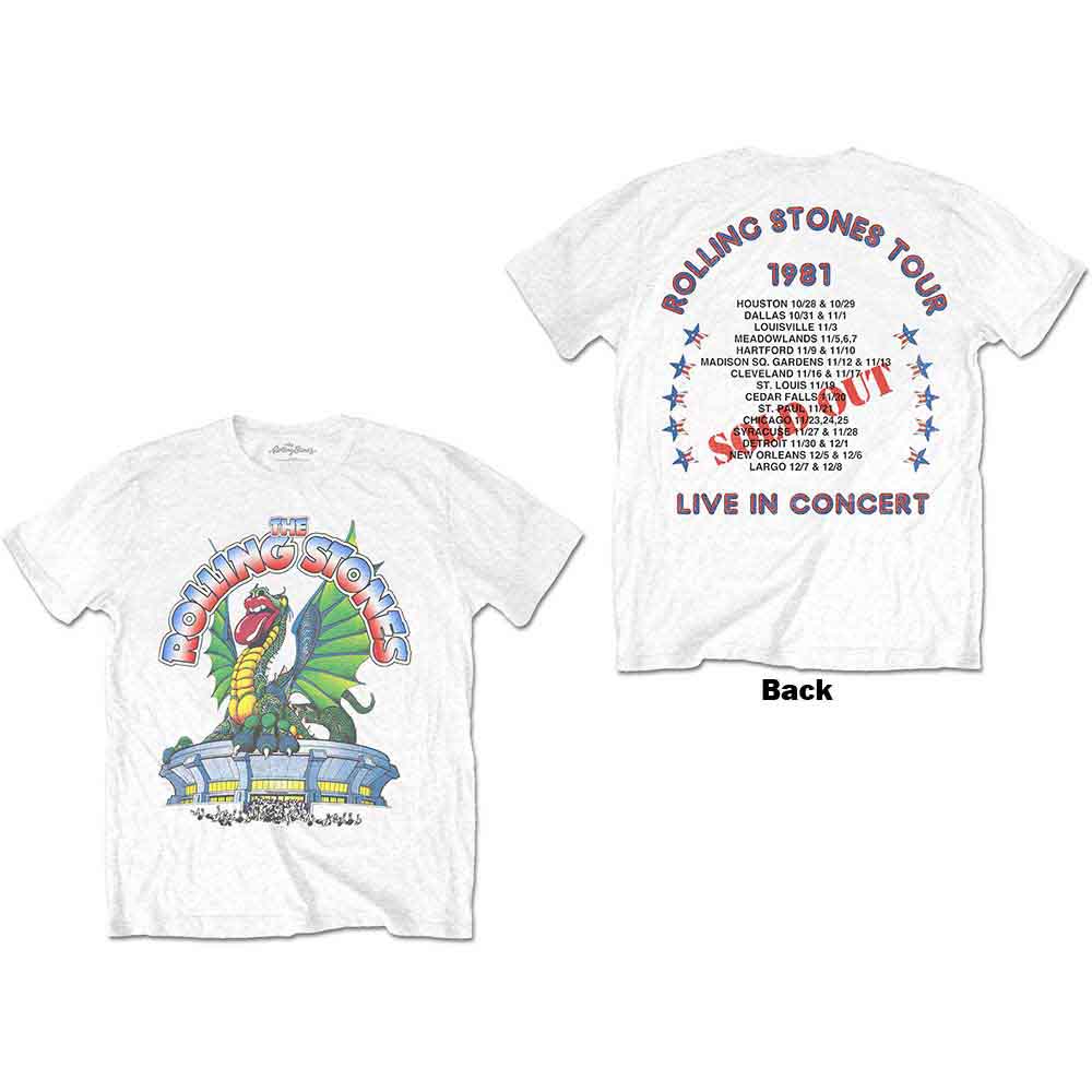 The Rolling Stones | 81 Tour Dragon - T-Shirt White