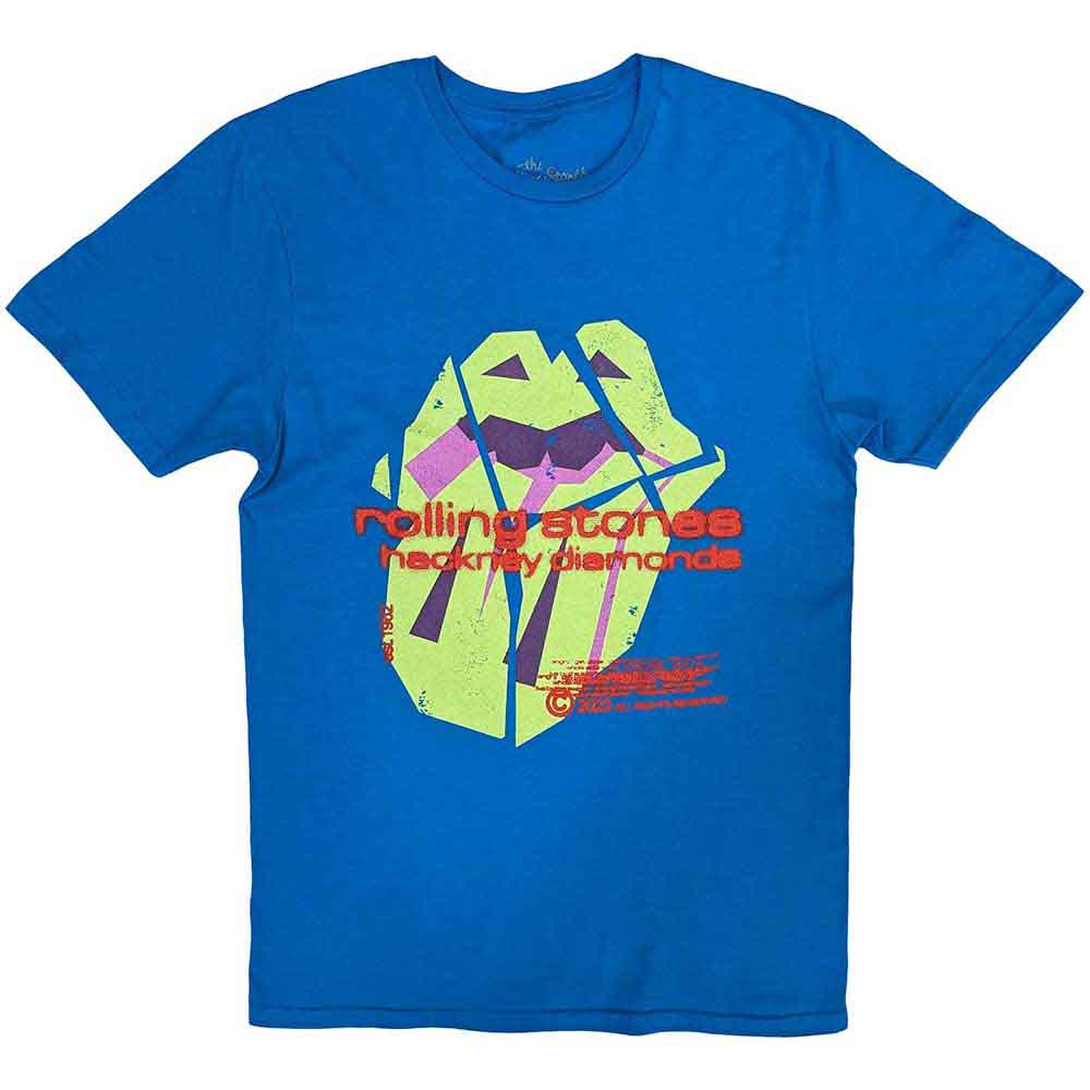 The Rolling Stones | Hackney Diamonds Neon Tongue - T-Shirt Blue