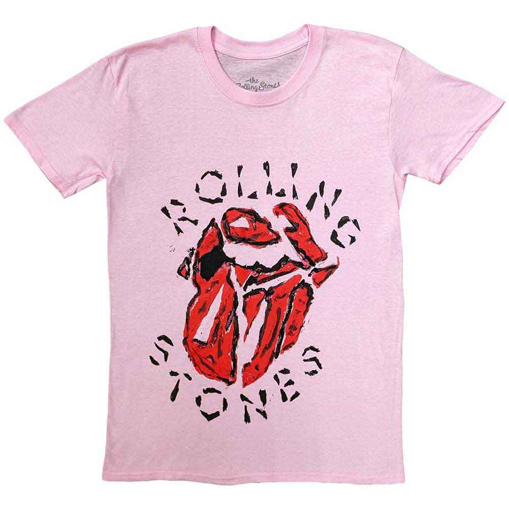 The Rolling Stones | Hackney Diamonds Painted Tongue - T-Shirt Pink