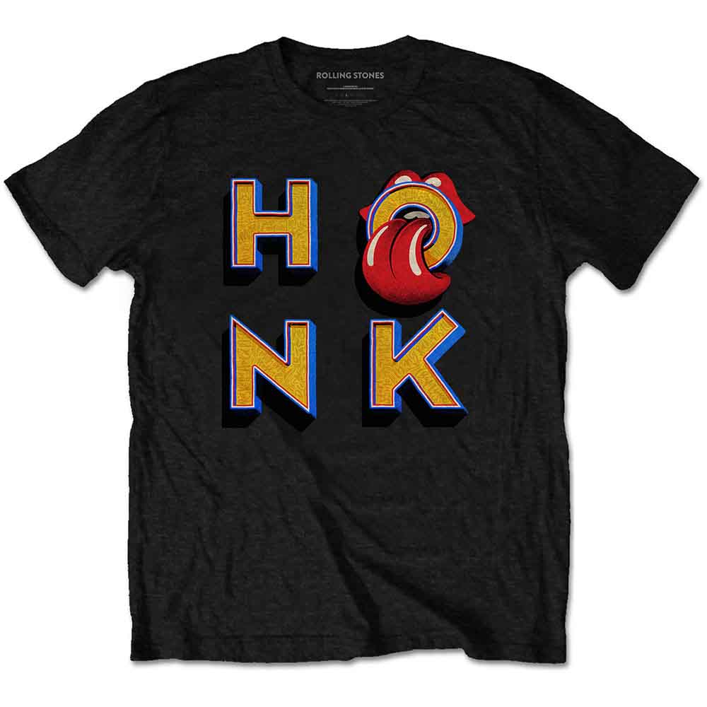 The Rolling Stones | Honk Letters - T-Shirt Black