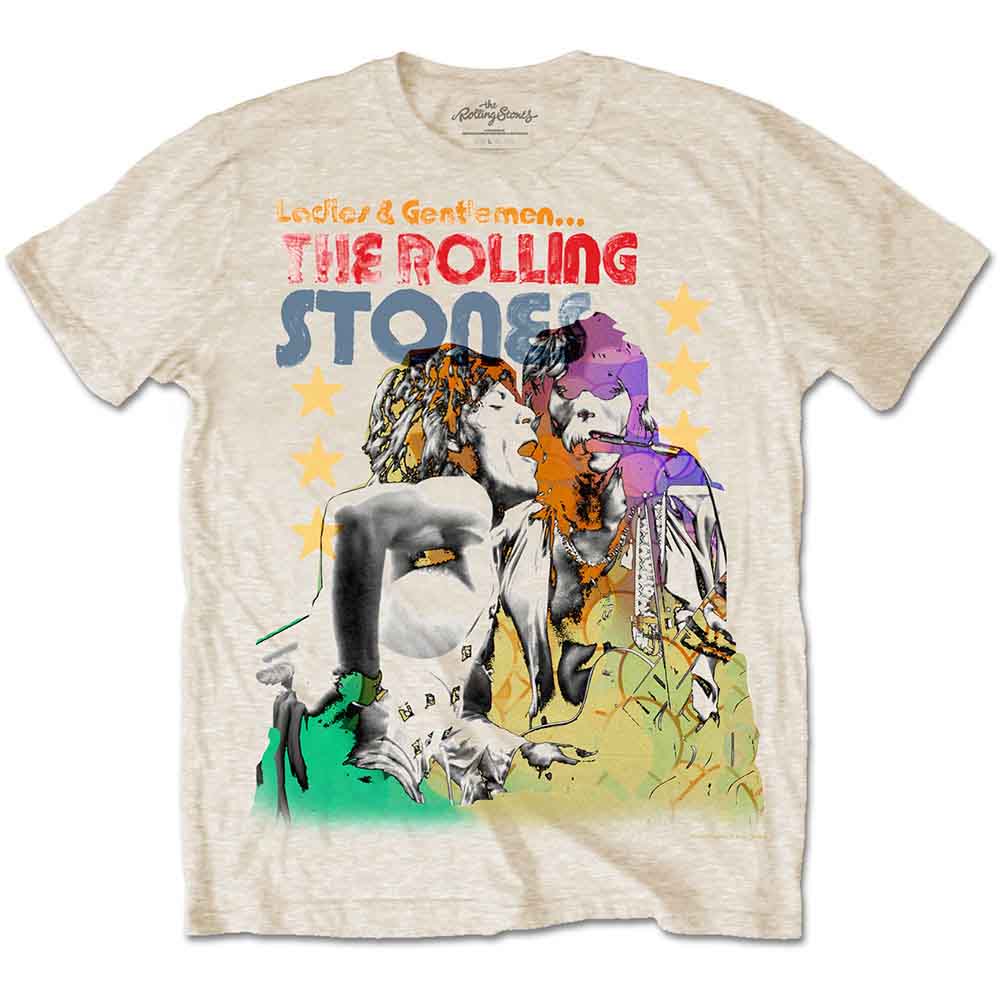 The Rolling Stones | Mick & Keith Watercolour Stars - T-Shirt Neutral