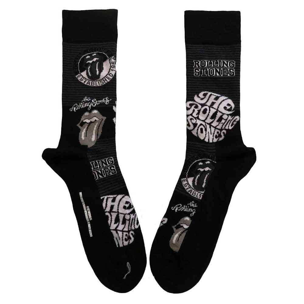 The Rolling Stones | Mono Logos - Socks Black