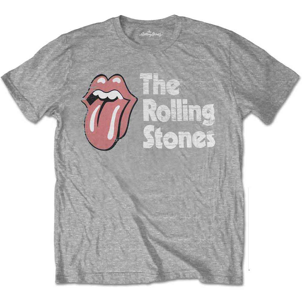 The Rolling Stones | Scratched Logo - T-Shirt Grey