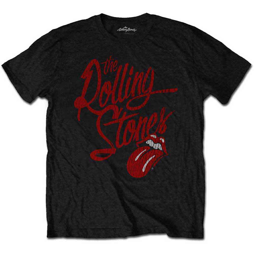The Rolling Stones | Script Logo - T-Shirt Black