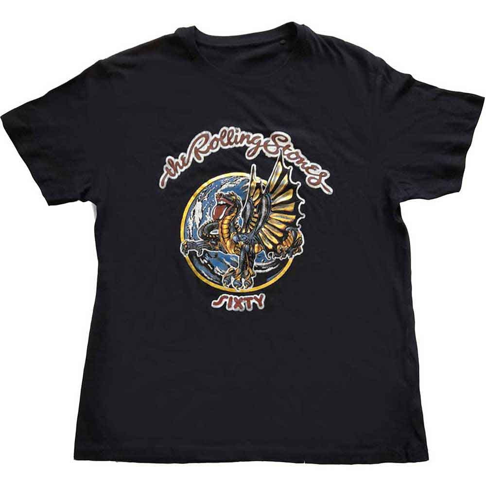 The Rolling Stones | Sixty Dragon Globe - T-Shirt Black