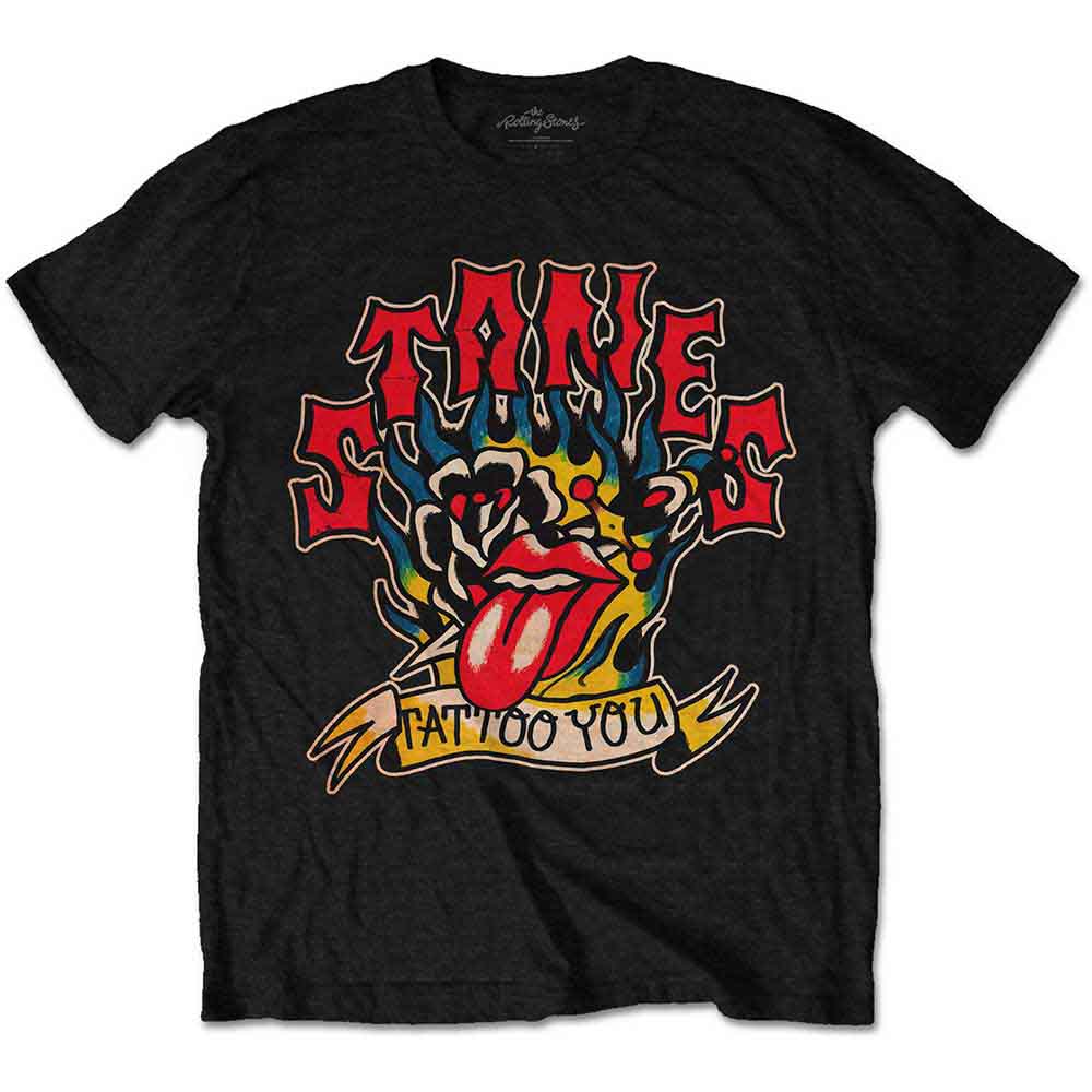 The Rolling Stones | Tattoo You Blue Flames - T-Shirt Black