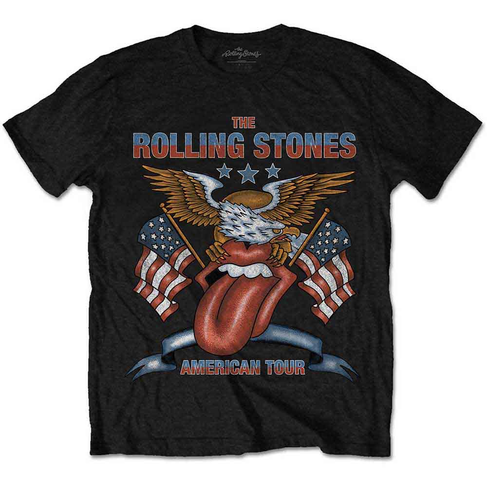 The Rolling Stones | USA Tour Eagle - T-Shirt Black